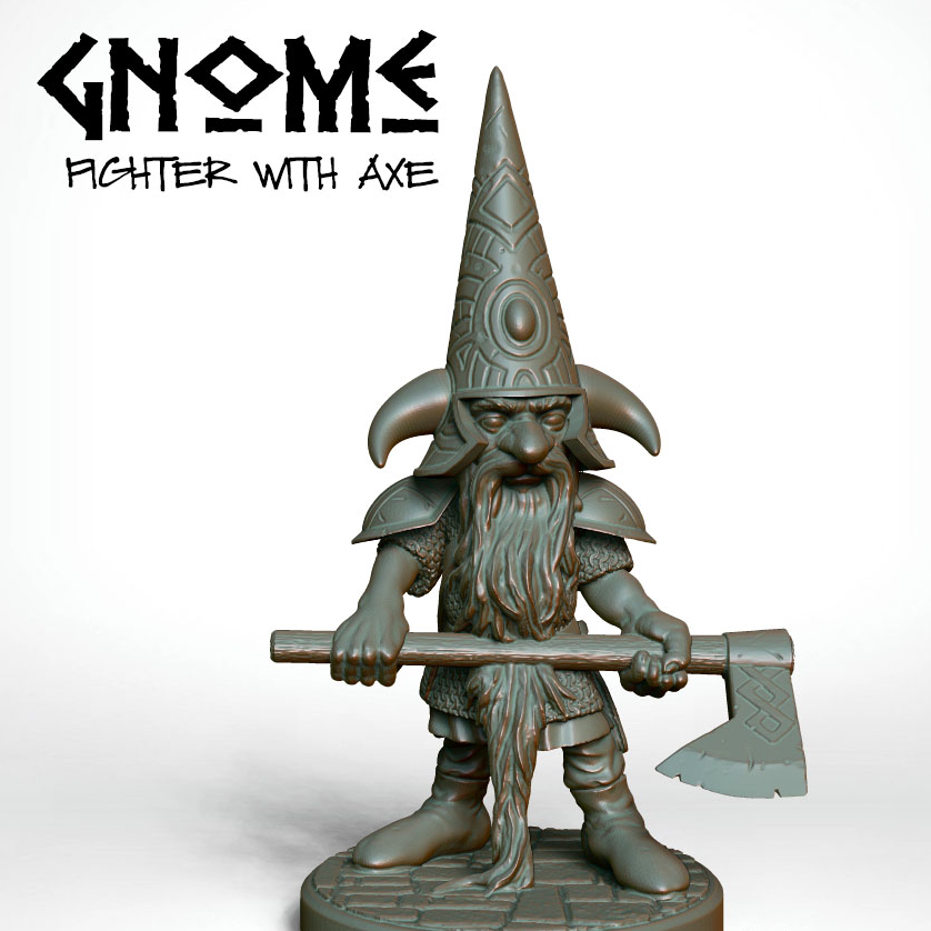 Image,Gnome - Fighter with Axe