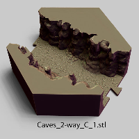 Puzzle Lock,Caves,Cave - 2 Way - Type C-1