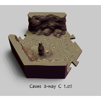 Puzzle Lock,Caves,Cave - 3 Way - Type C-1