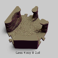 Puzzle Lock,Caves,Cave - 4 Way - Type B2