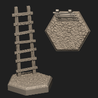 Hex Tiles,1 Hex,Stairs 1-2