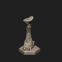 Hex Tiles,1 Hex,Stone Columns 1-2 (Base Attached)