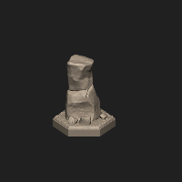 Hex Tiles,1 Hex,Stone Columns 3-2 (Base Attached)
