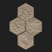 Hex Tiles,4 Hexs,Hex 4-1