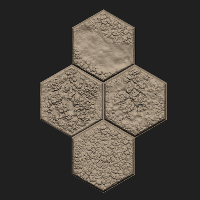 Hex Tiles,4 Hexs,Hex 4-3
