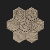 Hex Tiles,7 Hexs,Hex 7-1