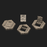 Hex Tiles,1 Hex,Trap Door (Set 2)