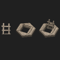 Hex Tiles,1 Hex,Trap Door (Set 4)