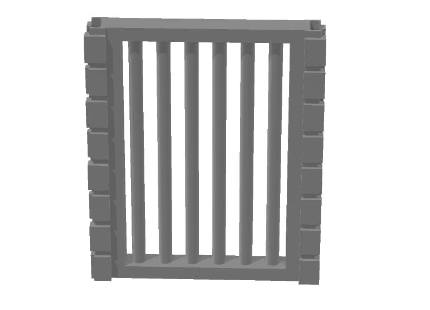 Connectors,Removable Pieces,Removable Brick Wall with Bars