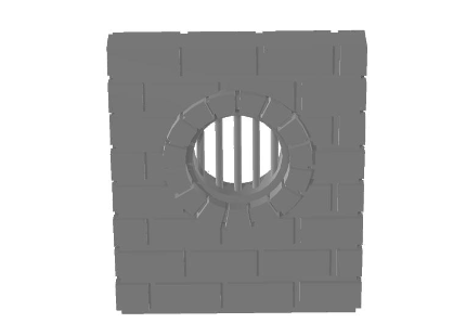 Connectors,Brick Walls,Removable Brick Wall with Bars - 2