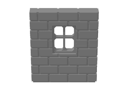 Connectors,Brick Walls,Removable Brick Wall with Window
