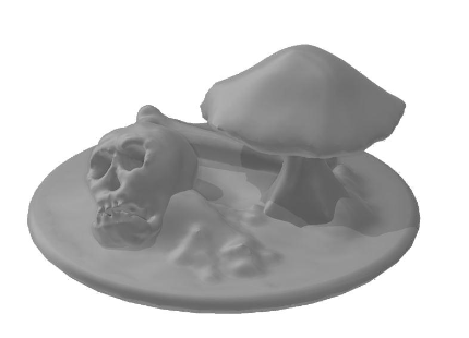 Scatter Decorations,Skull,Base 1 - Skull and Mushroom