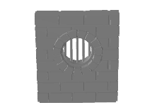 Image,Removable Brick Wall with Bars - 2