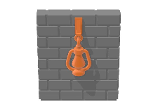 Image,Removable Brick Wall with Lamp - 2