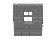 Image,Removable Brick Wall with Window