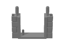 Image,Removable Brick Wall Door Frame - Bottom