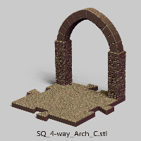 Puzzle%20Lock,Dungeon%20Squares,SQ 4 Way - Arch C