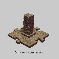 Puzzle Lock,Dungeon Squares,SQ 4 Way - Column A