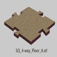 Puzzle Lock,Dungeon Squares,SQ 4 Way - Floor A