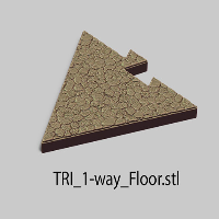 Puzzle Lock,Dungeon Triangles,Tri 1 Way - Floor