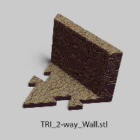 Puzzle Lock,Dungeon Triangles,Tri 2 Way - Wall