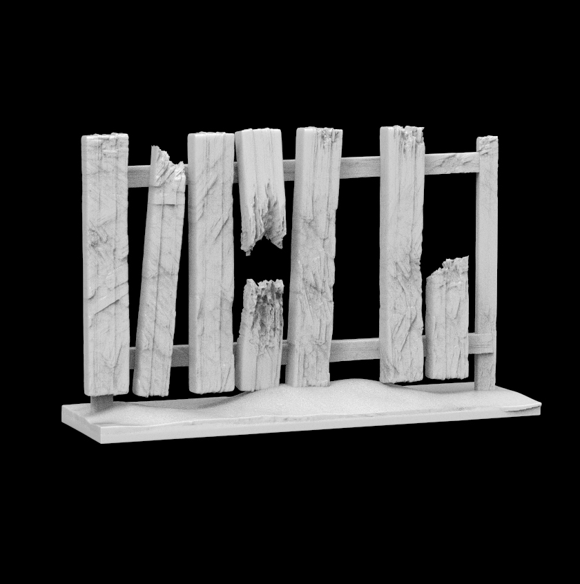 Image,Destroyed Fencing Panel - 70mm high