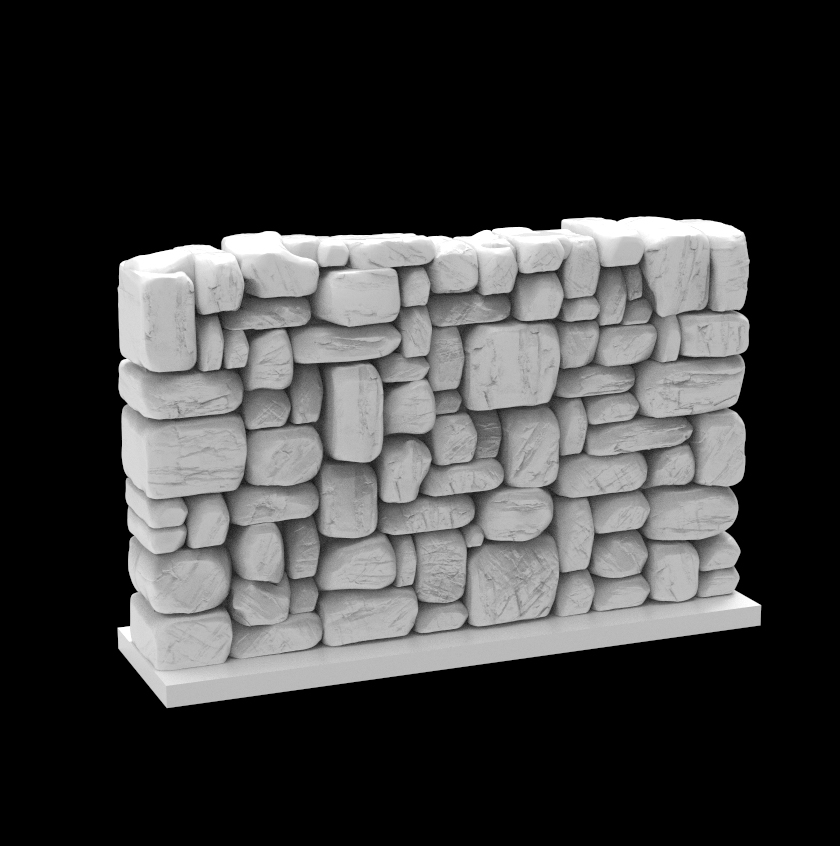 Image,Detailed Rock Wall - 80mm high