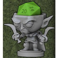 Dice%20Heads,Heros,Drow Rogue