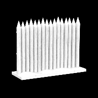 Anuke,Decoration Pack,Pointy Fencing Panel - 75mm high