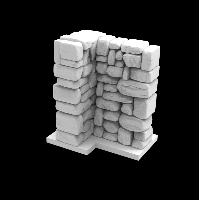 Anuke,Decoration Pack,Corner Rock Wall - 78mm high