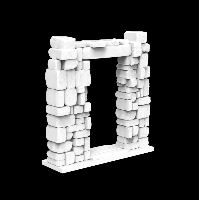 Anuke,Decoration Pack,Doorway Rock Wall - 124mm high