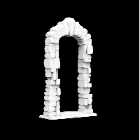 Anuke,Decoration Pack,Arched Doorway Rock Wall - 157mm High